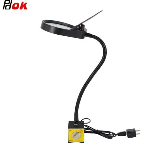 3x10x 8x15x or 5x Illuminating Industrial Magnifier with Magnetic Base for Electronics Inspection Magnifying Lamp