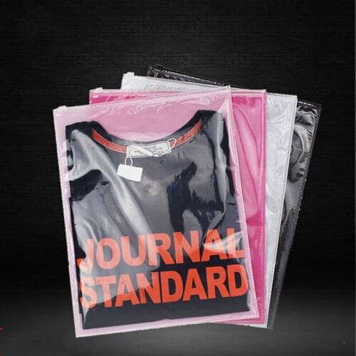 50pcs Non-woven clothing zipper bag clothes packing bags self-adhesive plastic large pouch package