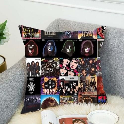 KISS Rock & Roll All Nite Party Pillow Case Polyester Decorative Pillowcases Throw Pillow Cover style-1