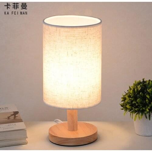 Wood Table Lamps Desk Lamp for Bedroom Ins Girls Internet Home Nursing Night Light Bedside Lamp