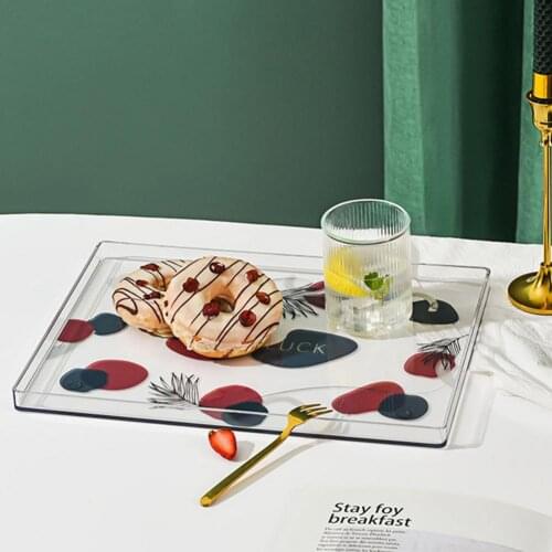 Dessert Tray Multifunctional Reusable PET Anti-skid Exquisite Thicker Coaster Anti-skid Silicone for Home