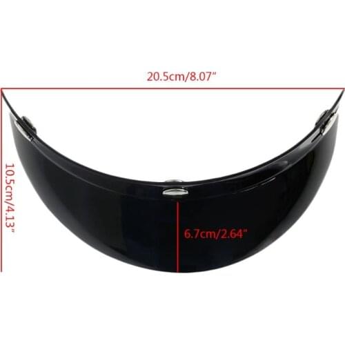 Hot Universal 3 Snap Visor Face Shield Lens For Motorcycle Helmets Open Face