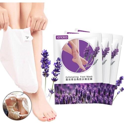 6Pair Lavender Nourishing Peeling Foot Mask Removal Dead Skin Pedicure Socks Whitening Foot Mask Feet Essence Beauty Skin Care