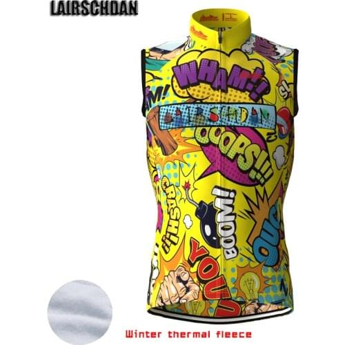 LairschDan Mens Winter Thermal Fleece Cycling Vest Woman Sleeveless Bicycle Jersey Warm Bike Jacket Maillot Ciclismo Invierno