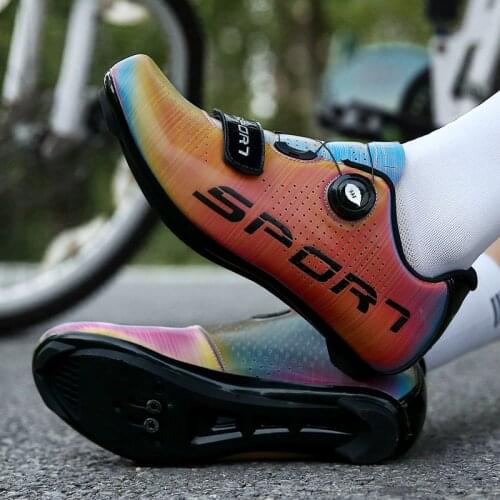 2021 Fashion Colors Change Road Bicycle Shoes Men Outdoor Sports Professional Men Speed Cycling Sneakers Triathlon Racing Shoes