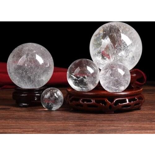 Natural quartz crystal ball minerales gemstones reiki healing sphere feng shui home decoration