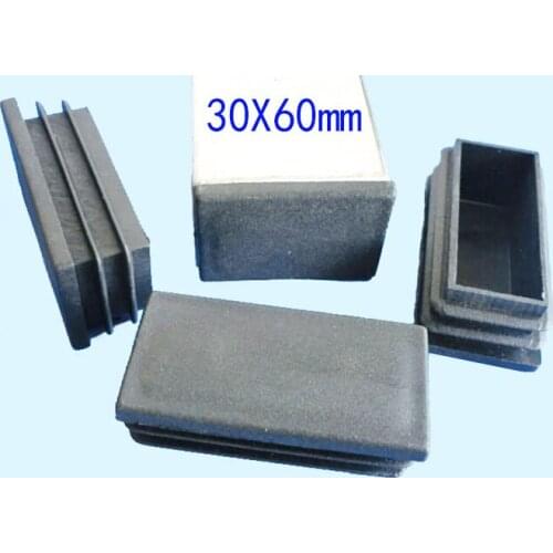 30*60mm Blanking Tube insert end plug plastic Rectangle oblong feet leg pad cover table feet folding sunshade pile pole cap