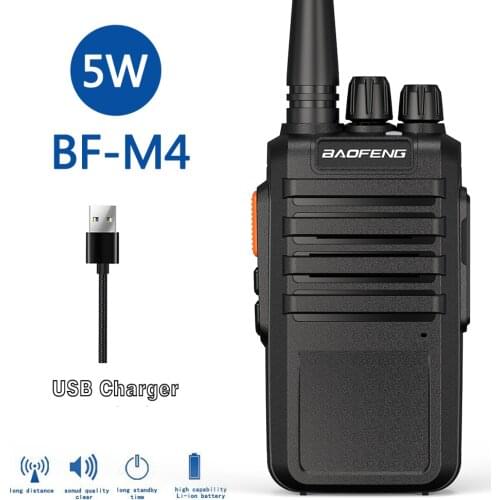 BaoFeng BF-M4 UHF 400-470MH 5W Amateur Walkie Talkie with 5800mAh Battery standby time of 22 days USB Charging for BF-888S Radio