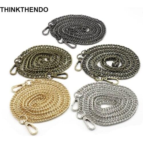 120cm DIY Chain Strap Handbag Chains Accessories Purse Shoulder Crossbody Replacement Straps with Metal Buckles