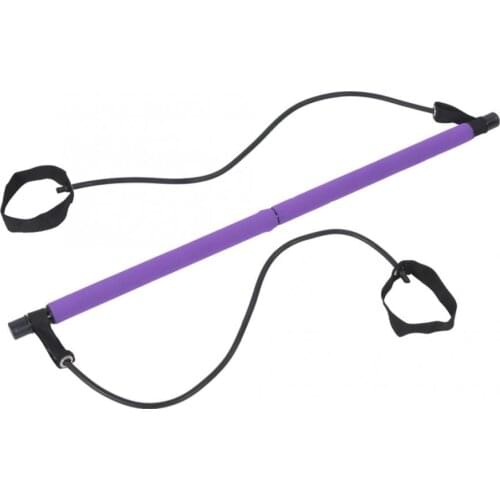 Pilates Bar Stick Yoga Pull Rod Resistance Band Home Indoor Fitness Sports Training Pull Rope Bands Workout Exercise Equipment