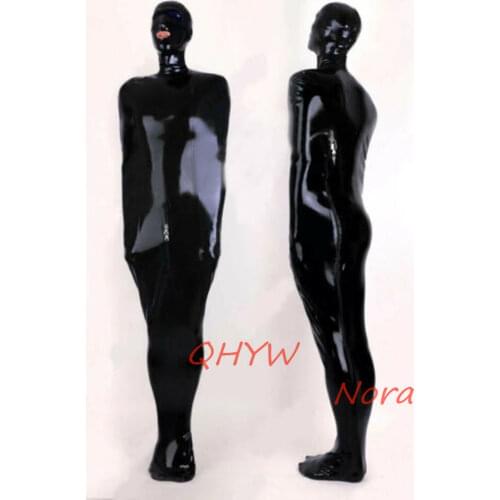 Sexy exotic Sexy handmade customize Black Men male Latex Sleepsack Bodybag Bag with hood bdsm for couples latex