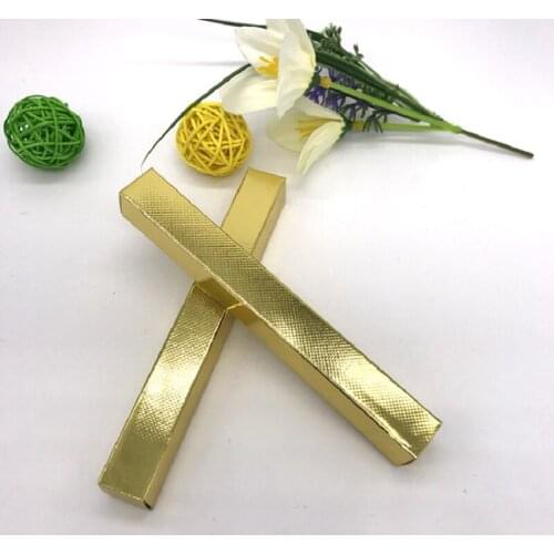 Eyeliner Packaging Paper Box 1.6*1.6*14.5cm Silver Gold Black Package Paper Box Mascara Tube Packing Boxes 100pcs