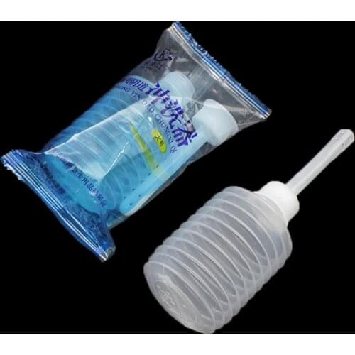 Disposable Vaginal Anal Douche Retractable Vagina Wash Anal Cleaning Anus Cleaner Feminine Wash Hygiene Gay Pump Irrigator