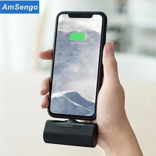 Amsengo Mini Power Bank Wireless Portable External Battery Charger 4500mAh Type C For iPhone Xiaomi Huawei Samsung Powerbank New