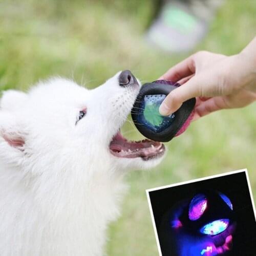 High Quality Safe Rubber Chew Sound Glow Elastic Ball Toy For Pet Dogs Puppies