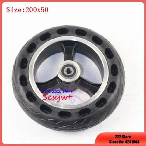 High Quality 200x50 Solid Wheel Explosion-proof Electric Bike Scooter Tyres 8 Inch Motorcycle Solid Tires Wheels Bee Hive Holes