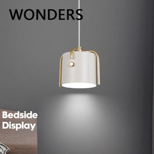 Scandinavian Restaurant Fashion Macron Single head pendant light Creative indoor bedside bedroom lamps LED pendant lamp a lustre