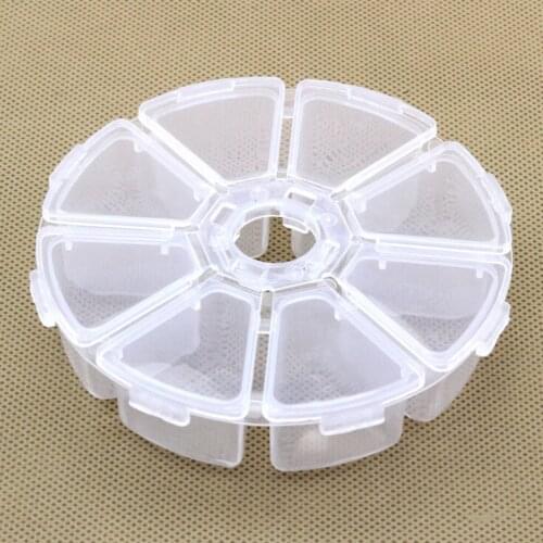 1Pc Hot 8 Slots Pil Case Medicine Box Cutter 7 Day Pill Container Organizer Display Clear Round Weekly