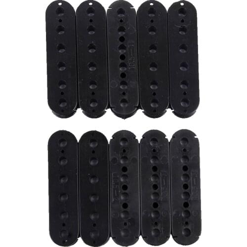 10 pcs ABS Humbucker Screw Side Guitar Pickup Bobbin Black 52mm Hole Spacing