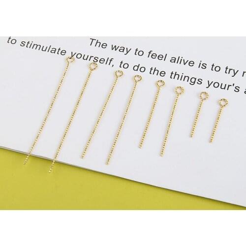 20pcs Japan Guihe Copper Plated 18K Gold Batch Flower Linen Color 9 Word Needle Ornament Hairpin Earrings Accessories Material