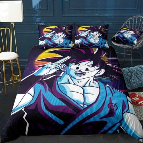 Goku Duvet Cover Comfortable Quilt Home Decora Design Universal Bedding Set Bedclothes+Pillowcase 3pcs