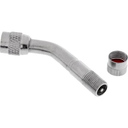 4Pack Chrome Valve Extenders Tire Stem Extension 135 Degree Angle Wheel Adapter for Car Motorcycle Bike Truck