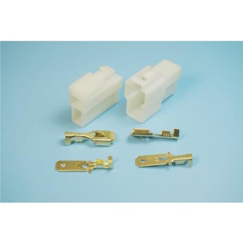 5 Sets 6.3 mm 2 Pole Electrical Vehicle Car Automobile Motorcycle Power connector (Male+Female+Terminal) Rated 12 A 250V