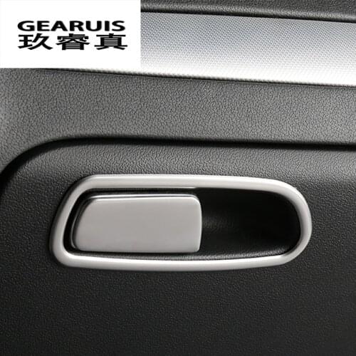 Car Styling Copilot Storage Box Switch Handle Sticker cover decoration trim frame for Audi A4 B8 A5 Q5 Interior Auto accessories