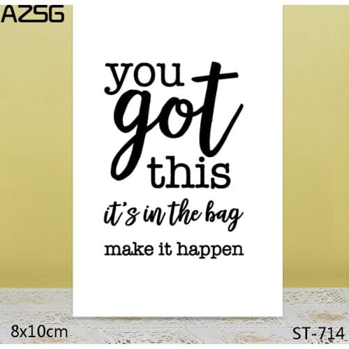 AZSG Greetings Clear Stamps/Seals For DIY Scrapbooking/Card Making/Album Decorative Silicone Stamp Crafts