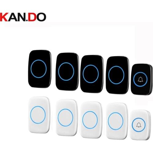 With 4 receivers bell sets wireless door bell set by 110-220V wireless doorbell ip44 300M door chime door ring for villa