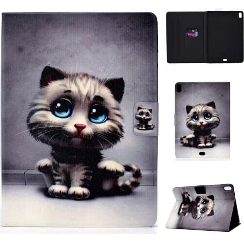 Stand Card Slot Case For Apple ipad pro 11 case Cover For iPad Pro 11 inch Shell Elephant Fox Bufferfly Bird Pattern Capa Cover