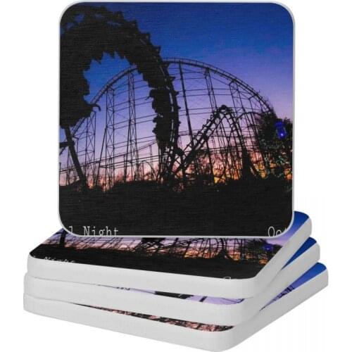 Vortexs Final Night Kings Island Diatomite Square Round Coaster Quick-drying Cup Bonsai Mat Soap Toothbrush Pad Diameter 10cm