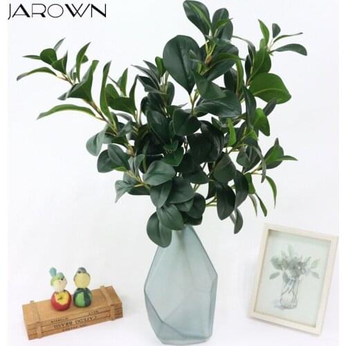 JAROWN Artificial Real Touch Plant Leaf Simulation Green Tree Branch Nordic Style Home Decor Accessories Wedding Decor Flower