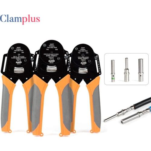 IWISS IWD-12/16/20 mini hand tool Closed Barrel Crimper 4 Way Indent 8 Impression Type for Deutsch connectors crimping plier