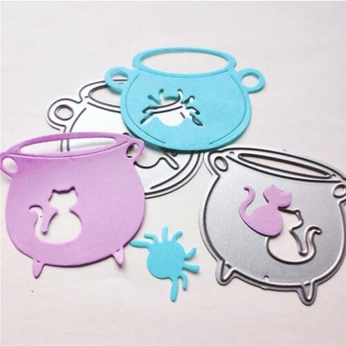 Metal Witchs cauldron paper die cutting dies for Scrapbooking/DIY Easter wedding Halloween Easter card