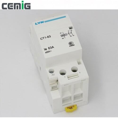 Cemig Household AC Modular Contactor CT1-63 2P 32A 40A 63A 2NO 50/60Hz 220/240V