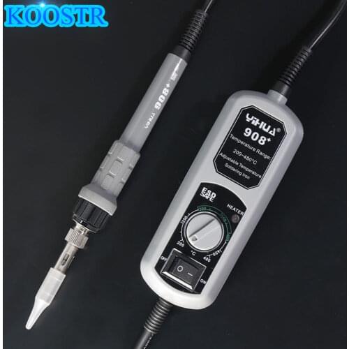YIHUA 908+ 60W Adjustable Electric Soldering Iron Kit Lnternal Heating Constant Temperature SMT SMD Welding Rework Tools