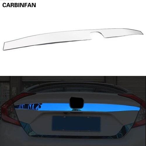 TAIL GATE COVER TRIM BACK REAR LIGHT TRUNK LID DOOR HANDLE MOLDING BEZEL GARNISH STYLING FOR HONDA CIVIC 2016 2017