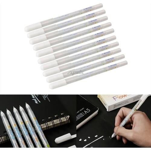New Pastel White Gouache Ink Gel Pen Stationery Decorative Diary Card Marking Drop ship