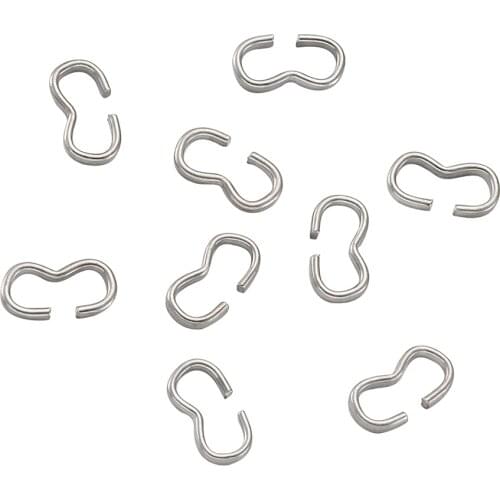Pandahall 100pcs/lot 8x4x2mm Metal Iron Number 3 Shape Clasps Chain Findings DIY Jewelry Accessories Wholesale Nickel Free