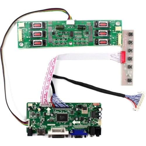 HD MI+DVI+VGA+Audio LCD Driver Board Work For 20.1inch 1680X1050 M201EW01 LM201M1 LM201WE3 LCD Screen