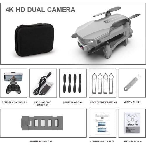 R16 Mini Full Folding Dual Camera HD 4K Aerial Photography Attitude Hold Wifi Remote APP Control Four Axis Aircraft Model