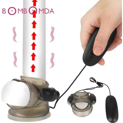 Sex Shops Male Masturbation Penis Vibration Sleeve Dildo Vibrator For Men G spot Stimulation Massager Sex Toys For Men Cockring