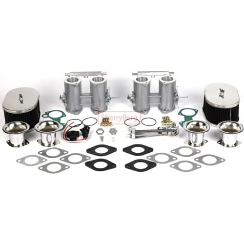 SherryBerg set of 50dcoe 50 dcoe 50mm Twin Throttle Bodies+TPS+air horns+air filter+linkage FOR Weber/Dellorto/Solex DCOE/DHLA