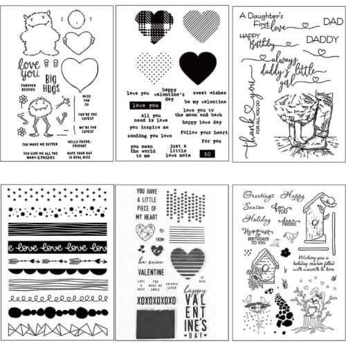 Cartoon Love Silicone Clear Seal Stamp DIY Scrapbooking Embossing Photo Album Decorative Paper Card