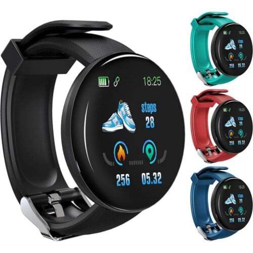 D18S Smart Watch Round Blood Pressure Heart Rate Monitor Men Fitness Tracker SmartWatch Android IOS Women Fashion Electron Clock