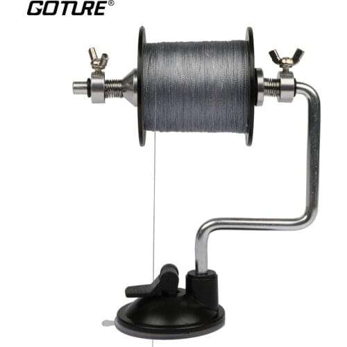 Goture Top Quality Fishing Line Bobbin Spool Winder Aluminum Tackle Portable Winding Device Tensioner 14CM 130G Reel