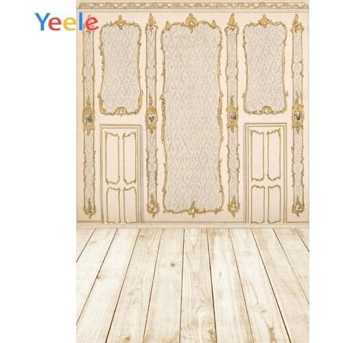 Vintage Pattern Wall Mural Wooden Floor Portrait Kid Photography Backgrounds Customized Photographic Backdrops For Photo Studio