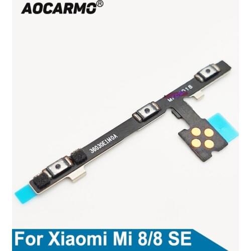 Aocarmo Power On Off Volume Up Down Buttons Flex Cable Replacement Parts For Xiaomi Mi 8 SE Mi8