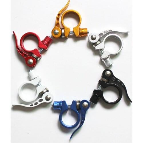 Bicycle seat clamp 28.6 Rack installation accessories Aluminum alloy quick removal seat clamp locking seat clamp rod clamp